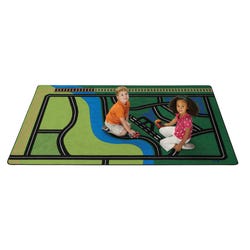 Image for Carpets for Kids Transportation Fun Carpet, 6 x 9 ft, Rectangle, Multicolored from School Specialty