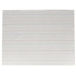 School Smart Red & Blue Newsprint Paper, 1 Inch Ruled, 11 x 8-1/2 Inches, 500 Sheets 085270