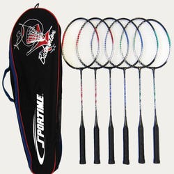 Image for Sportime Replacement Badminton Racquets, 26 Inches, Assorted Colors, Set of 6 from School Specialty