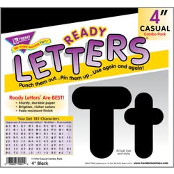 Image for Trend Enterprises Casual Ready Letters, 4 Inches, Black, Set of 183 from School Specialty