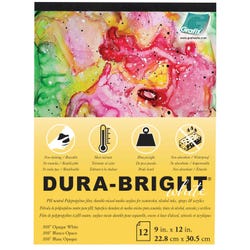 Grafix Dura-Bright Film, Opaque White, 9 x 12 Inch Pad, 0.010 Inch Thickness, 12 Sheets 2132671