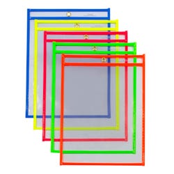 Image for C-Line Shop Ticket Holders, 9 x 12 Inches, Assorted Neon Colors, Pack of 25 from School Specialty