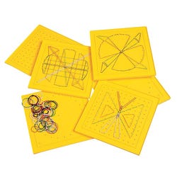Image for EDX Education Geoboards, 11 x 11 Pin, Set of 6 Boards and 144 Rubber Bands from School Specialty