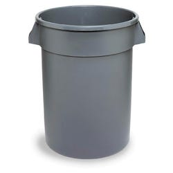 Image for Continental Huskee Heavy Duty Round Trash Can, 44 Gallon, Plastic, Gray from School Specialty
