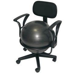 Image for Aeromat Deluxe Ball Chair with Arms, 22 X 22 X 32 Inches, Black from School Specialty