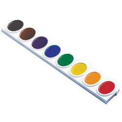 Image for Prang Non-Toxic Semi-Moist Watercolor Paint Refill Strip Set, Plastic Oval Pan, Assorted Color, Pack of 3 from School Specialty