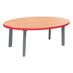 Image for Classroom Select Coffee Table, Oval Top, Titanium Base from School Specialty