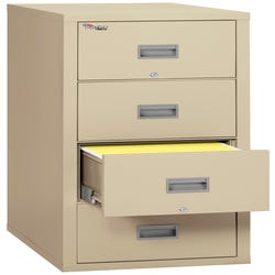 Image for FireKing Patriot 4 Drawer Vertical File Cabinet, 17-3/4 x 31-9/16 x 52-3/4 Inches, Parchment from School Specialty