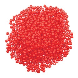 Image for Creativity Street Plastic Pony Beads, 6 x 9 mm, Red, Pack of 1000 from School Specialty