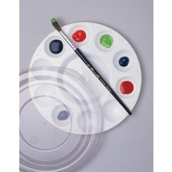 School Smart Plastic Paint Palette with Lid, 7 Inches, Pack of 12 Item Number 085860