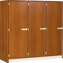 Stevens I.D. Systems Triple Door Locker with Upper and Lower Shelves, 45 x 18 x 72 Inches 4001329