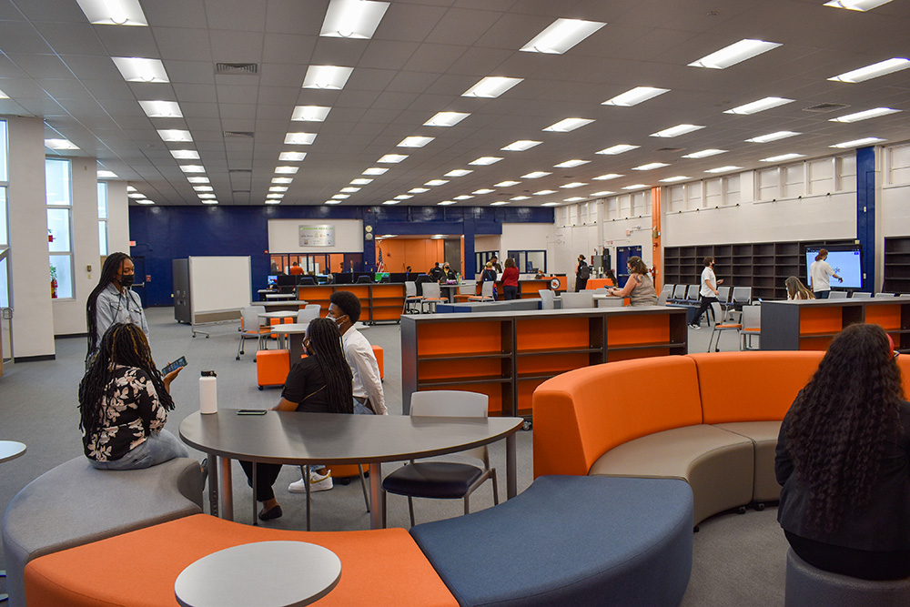 photo of new Media Lab makeover sponosored by School Specialty and others at Stranahan High School