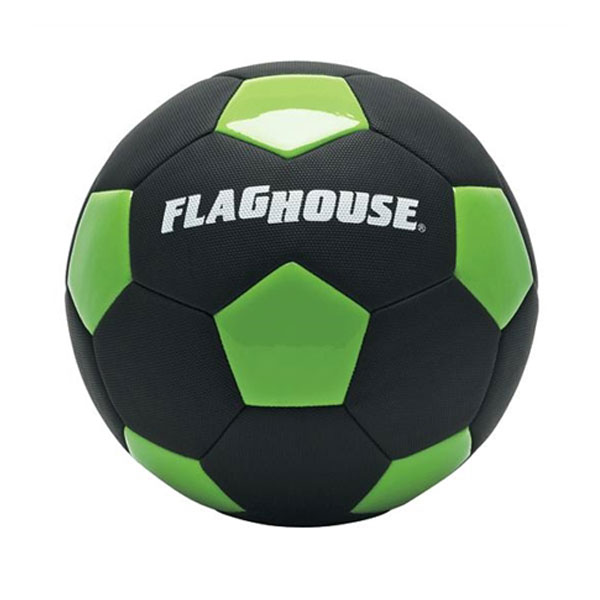 flaghouse black and green soccer ball